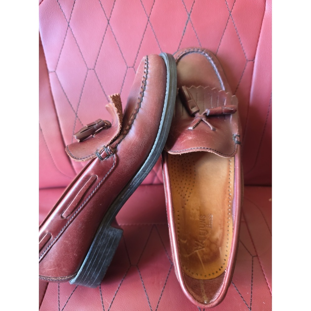 Bass Weejuns Marietta II Burgundy Leather Tassel Loafers 8 women's - Picture 2 of 7